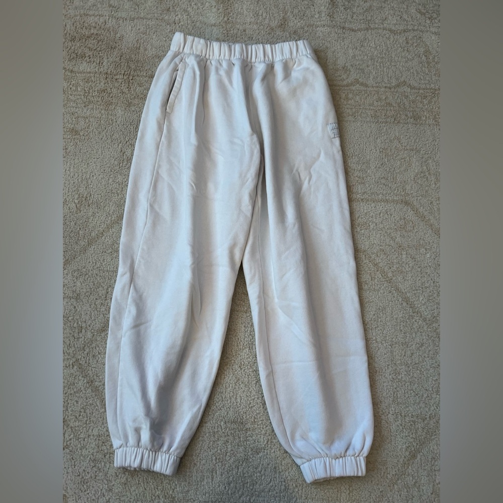 Hollister Jogger Women’s Sweatpants, White, Size S
